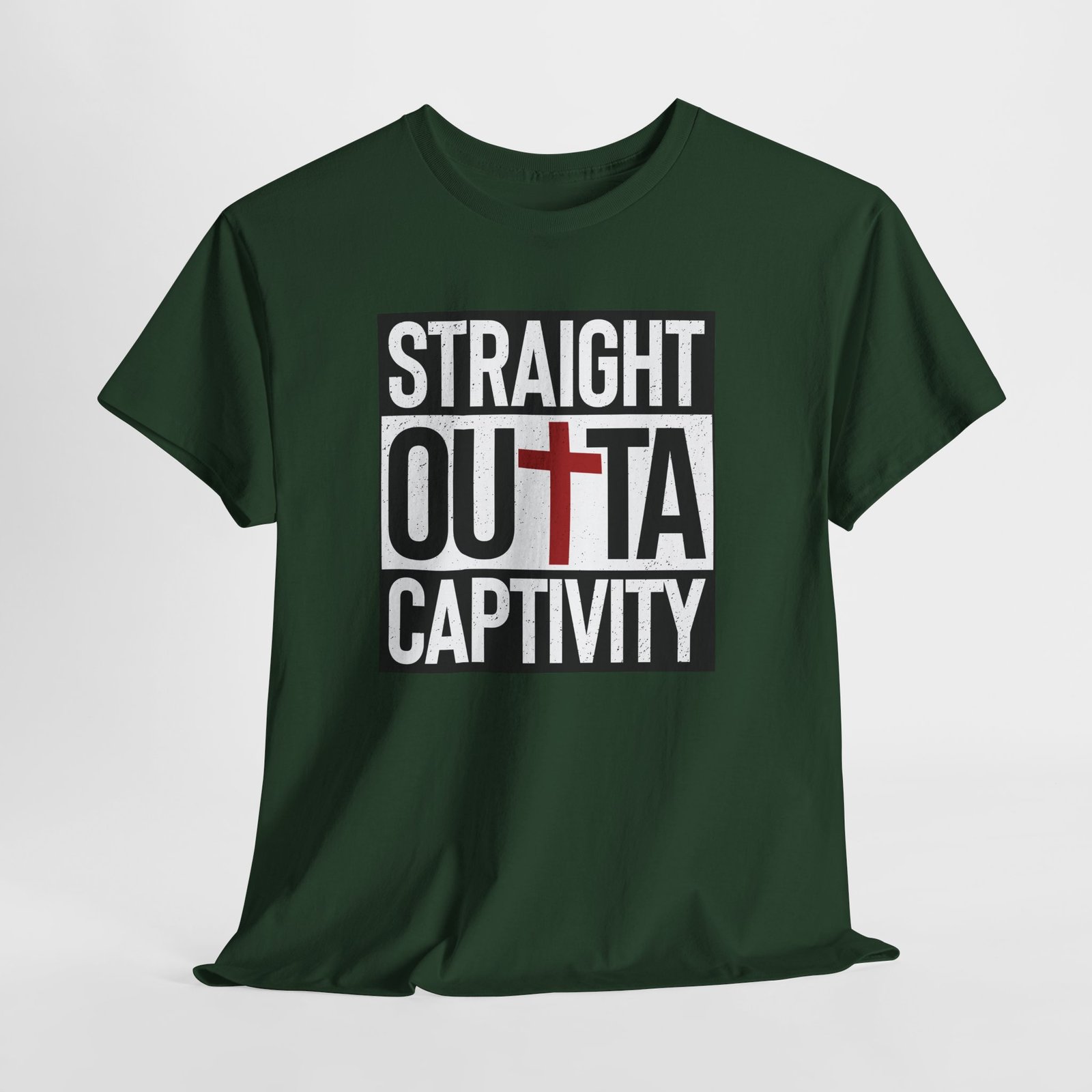 STRAIGHT OUT OF captivity-- Christian Faith T-Shirt - Image 5