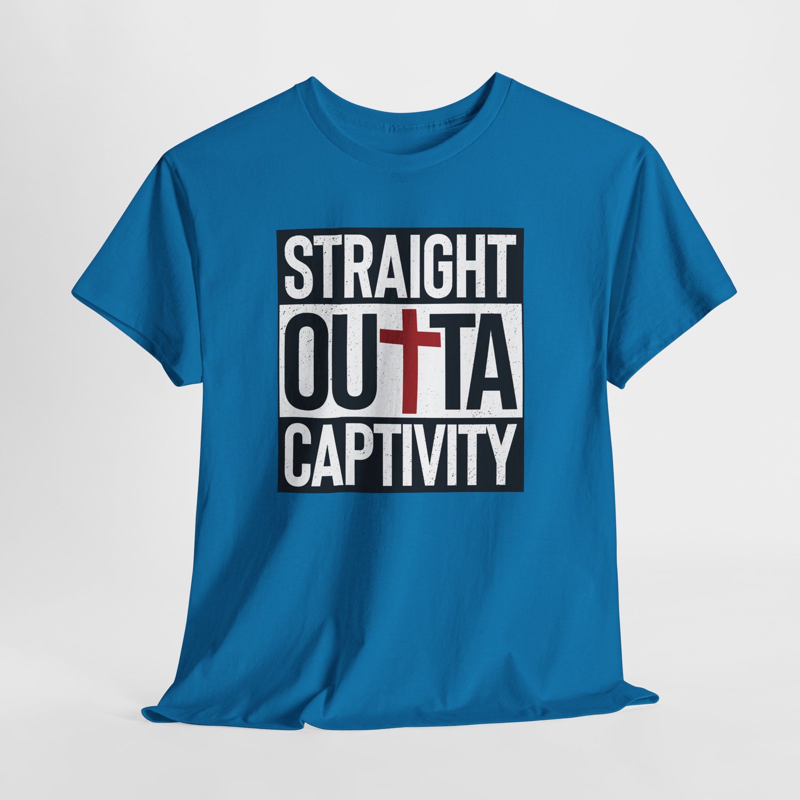 STRAIGHT OUT OF captivity-- Christian Faith T-Shirt - Image 7