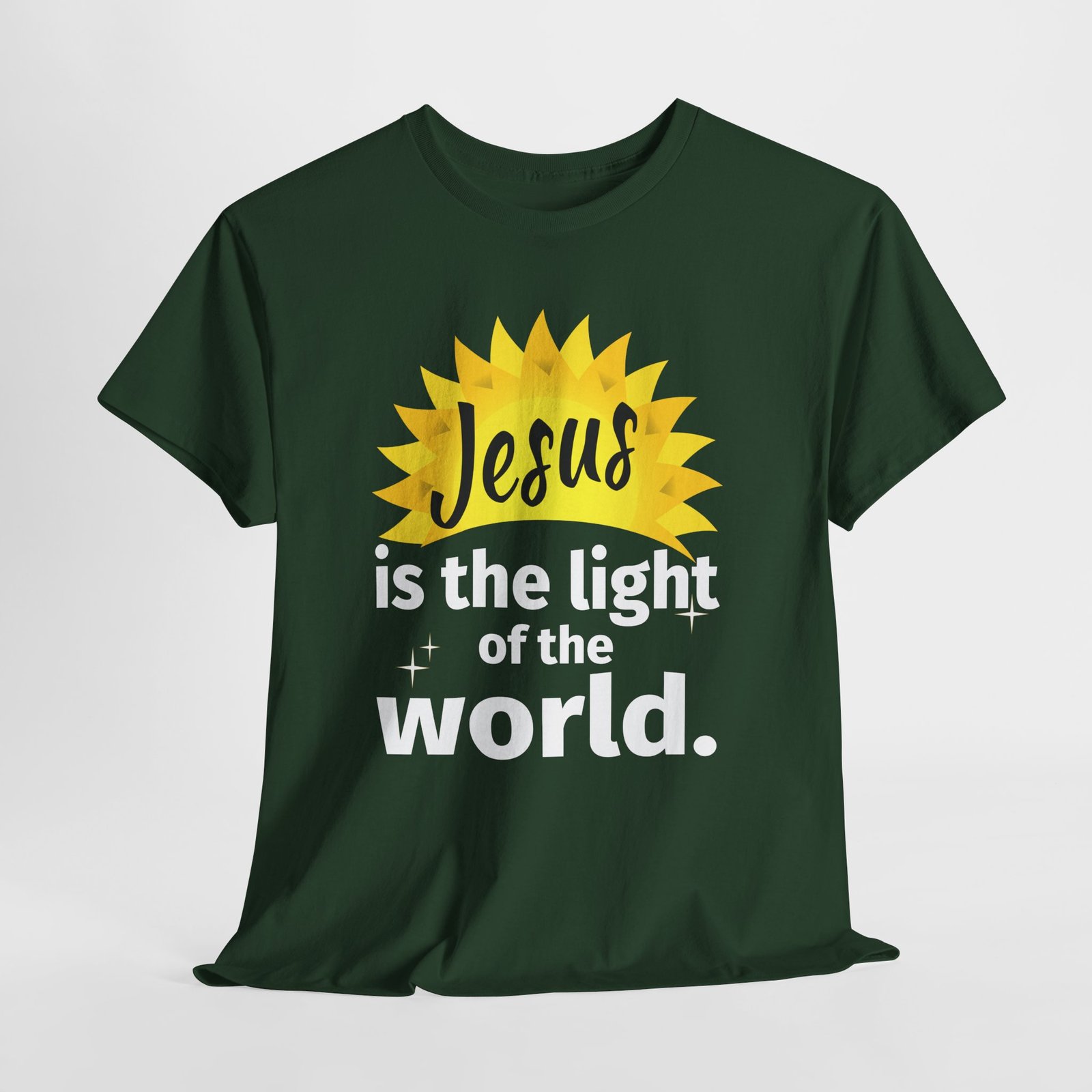 Jesus is the light of the world -- Christian Faith T-Shirt - Image 3