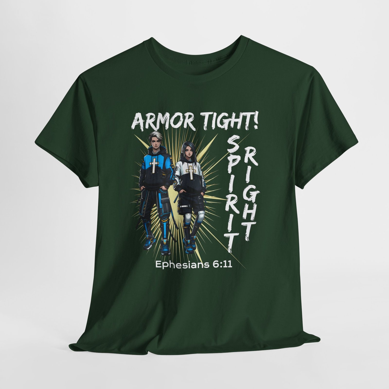 Armor tight Spirit right-- Christian Faith T-Shirt - Image 3