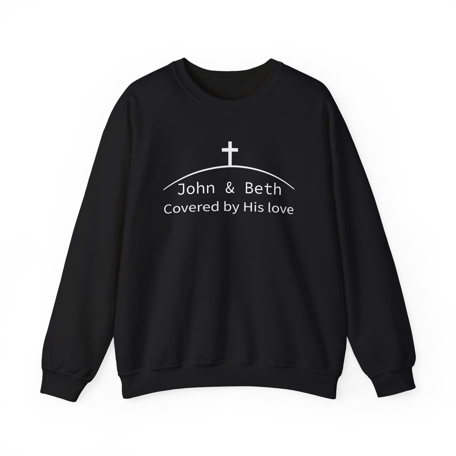 Personalized Covered by His love -- Christian Faith Sweatshirt - Image 3