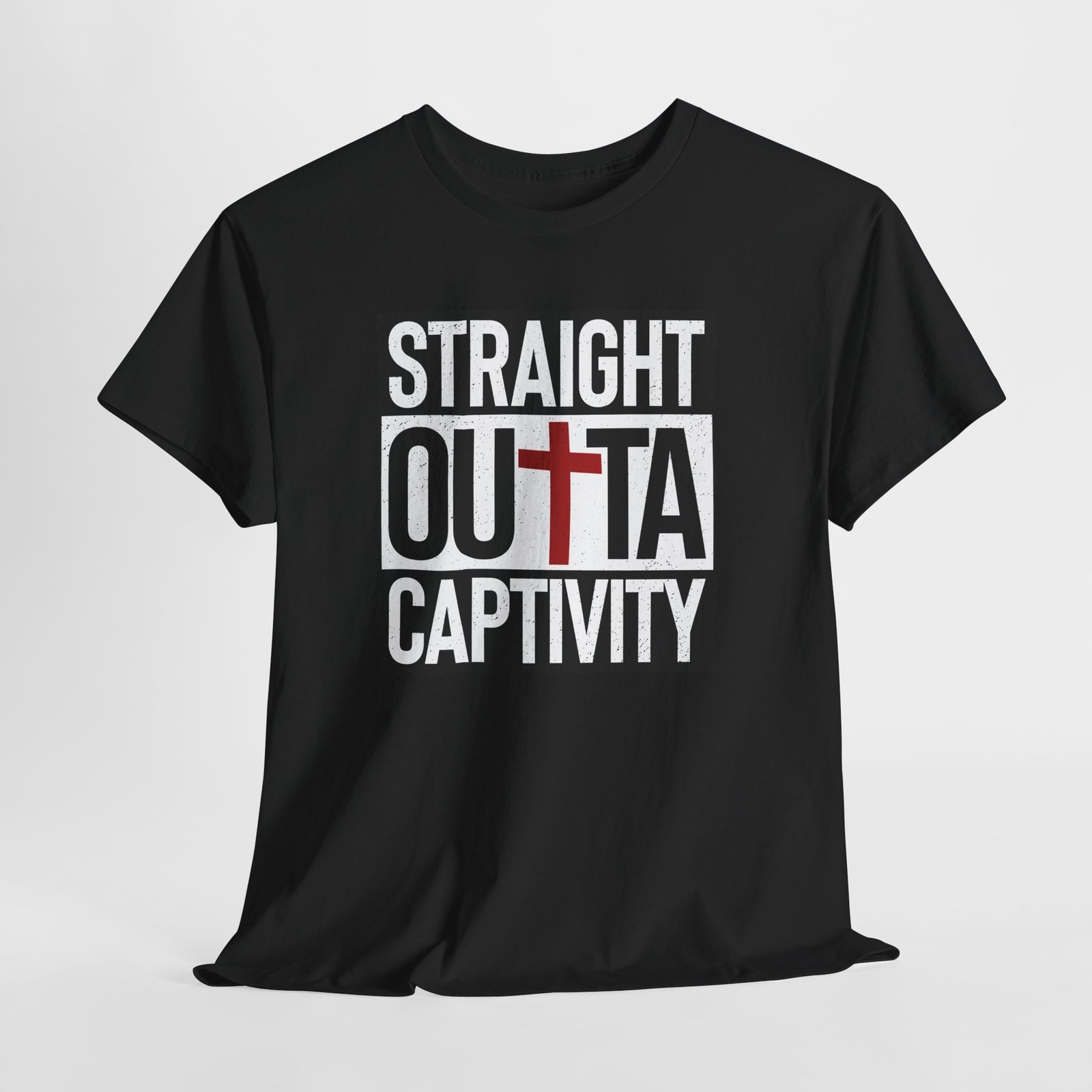 STRAIGHT OUT OF captivity-- Christian Faith T-Shirt - Image 3