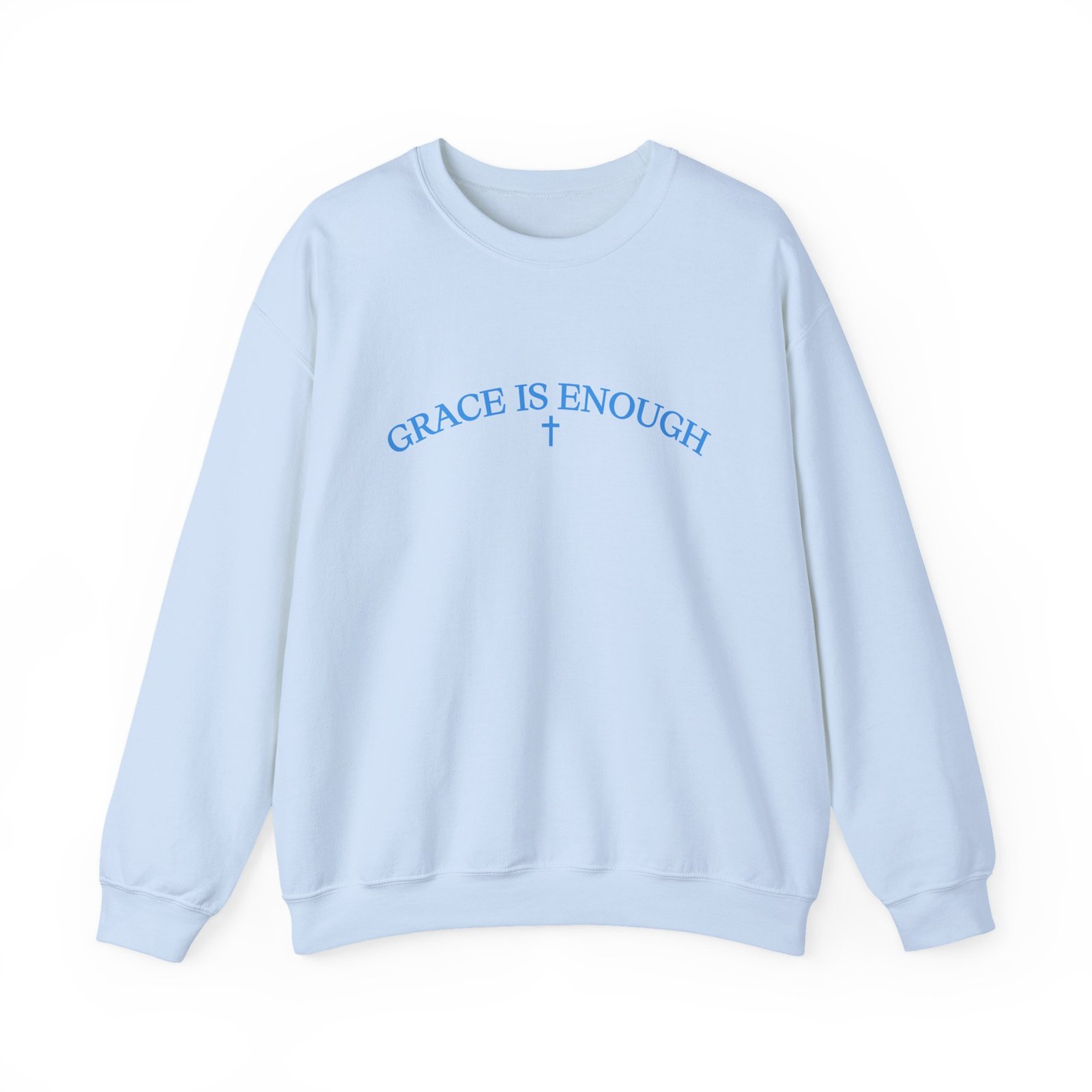 Crewneck Sweatshirt — Minimal Embroidered 'Grace is Enough' Soft Comfort - Image 3