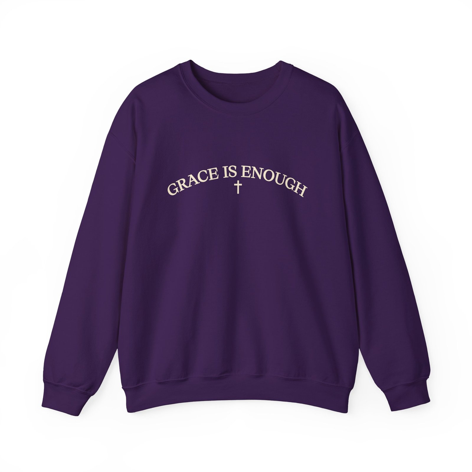 Crewneck Sweatshirt — Minimal Embroidered 'Grace is Enough' Soft Comfort - Image 5