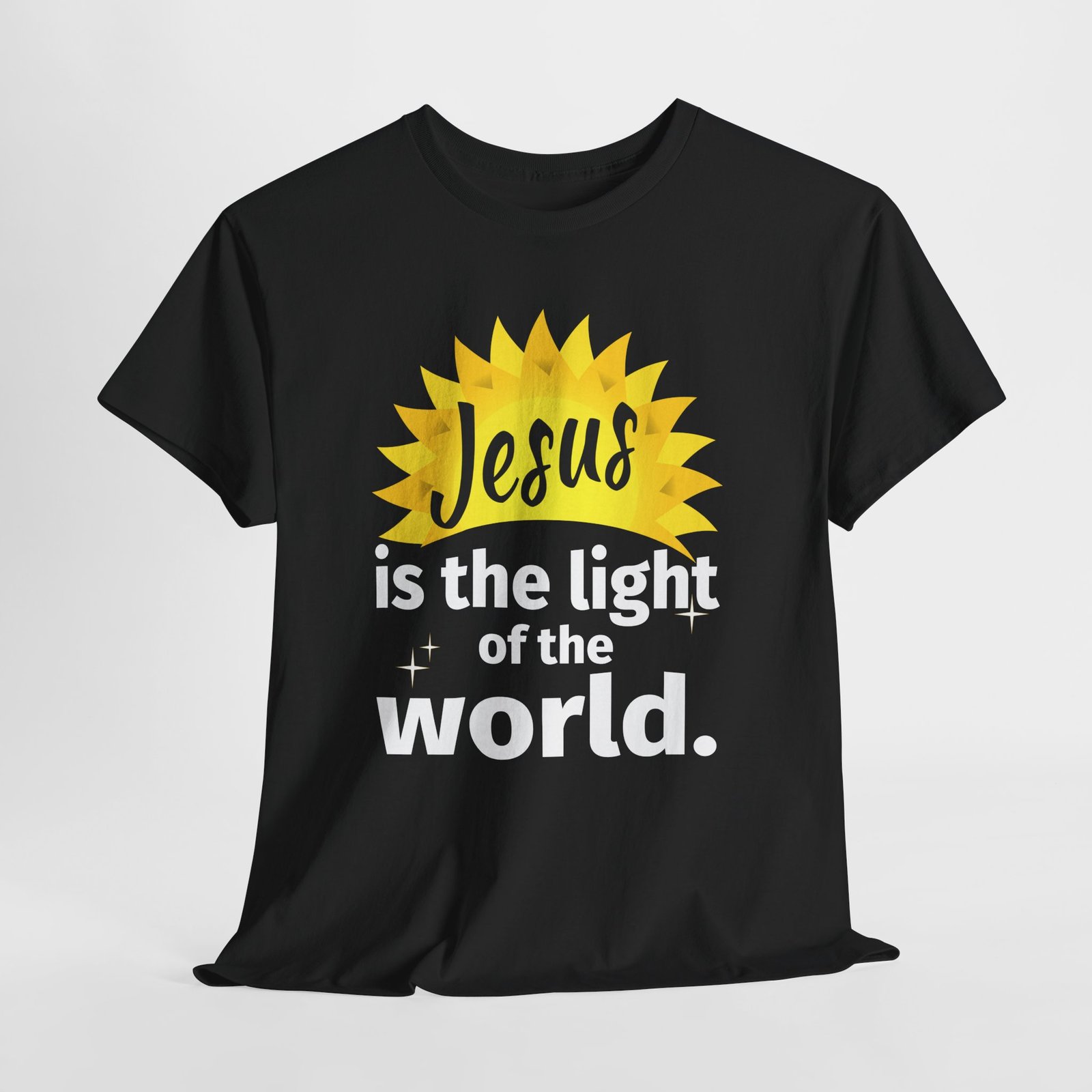 Jesus is the light of the world -- Christian Faith T-Shirt - Image 2