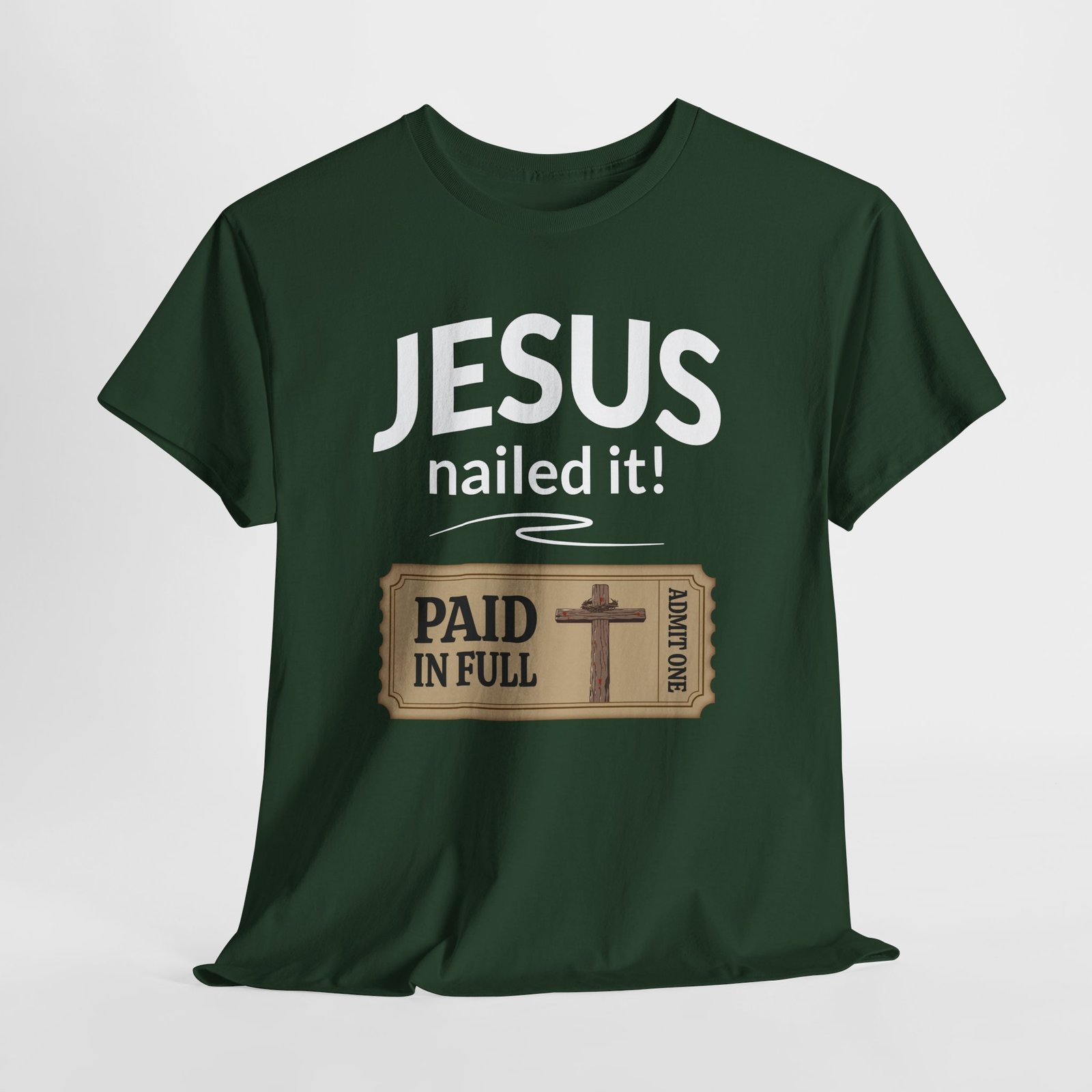 Jesus nailed it paid my way -- Christian Faith T-Shirt - Image 3
