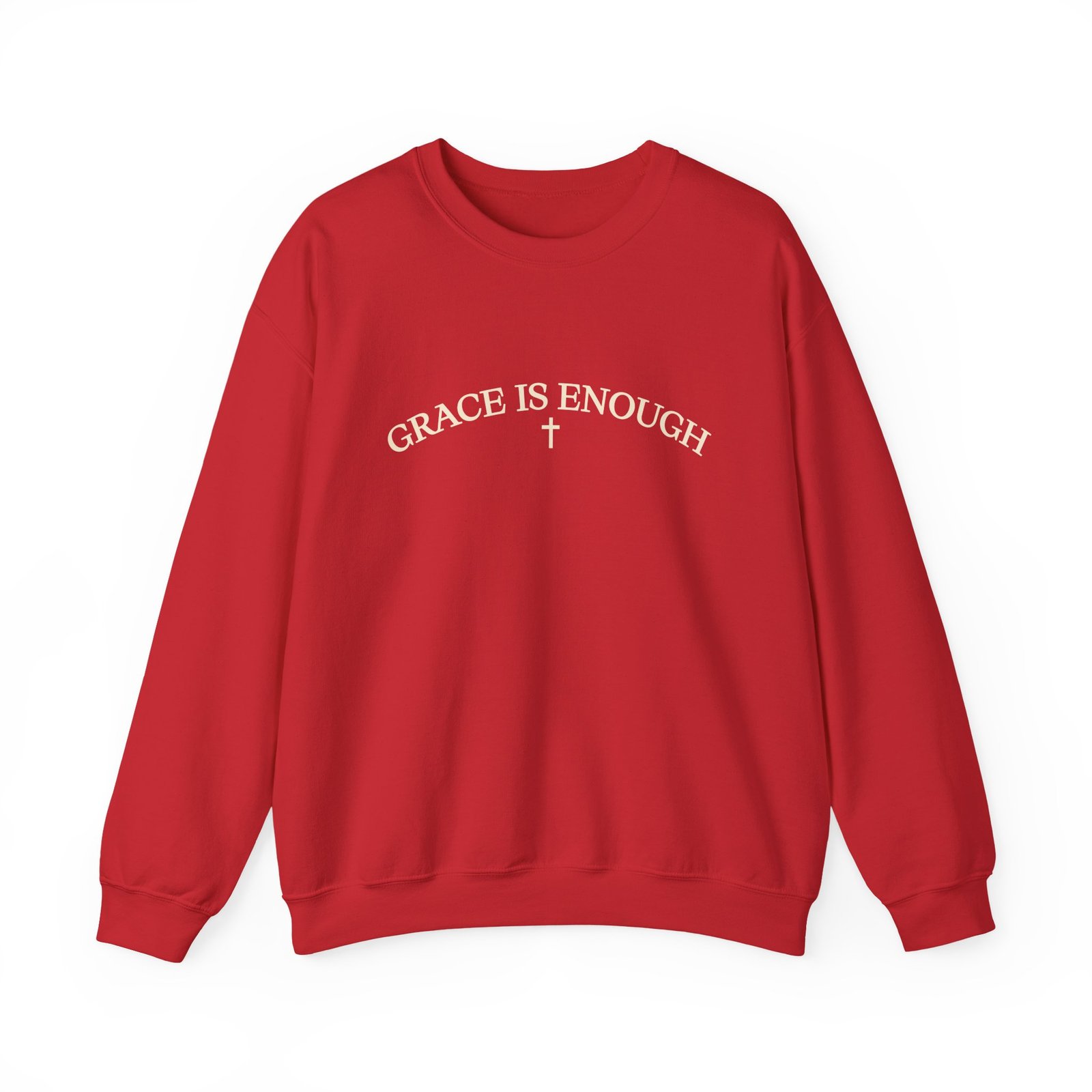 Crewneck Sweatshirt — Minimal Embroidered 'Grace is Enough' Soft Comfort - Image 6
