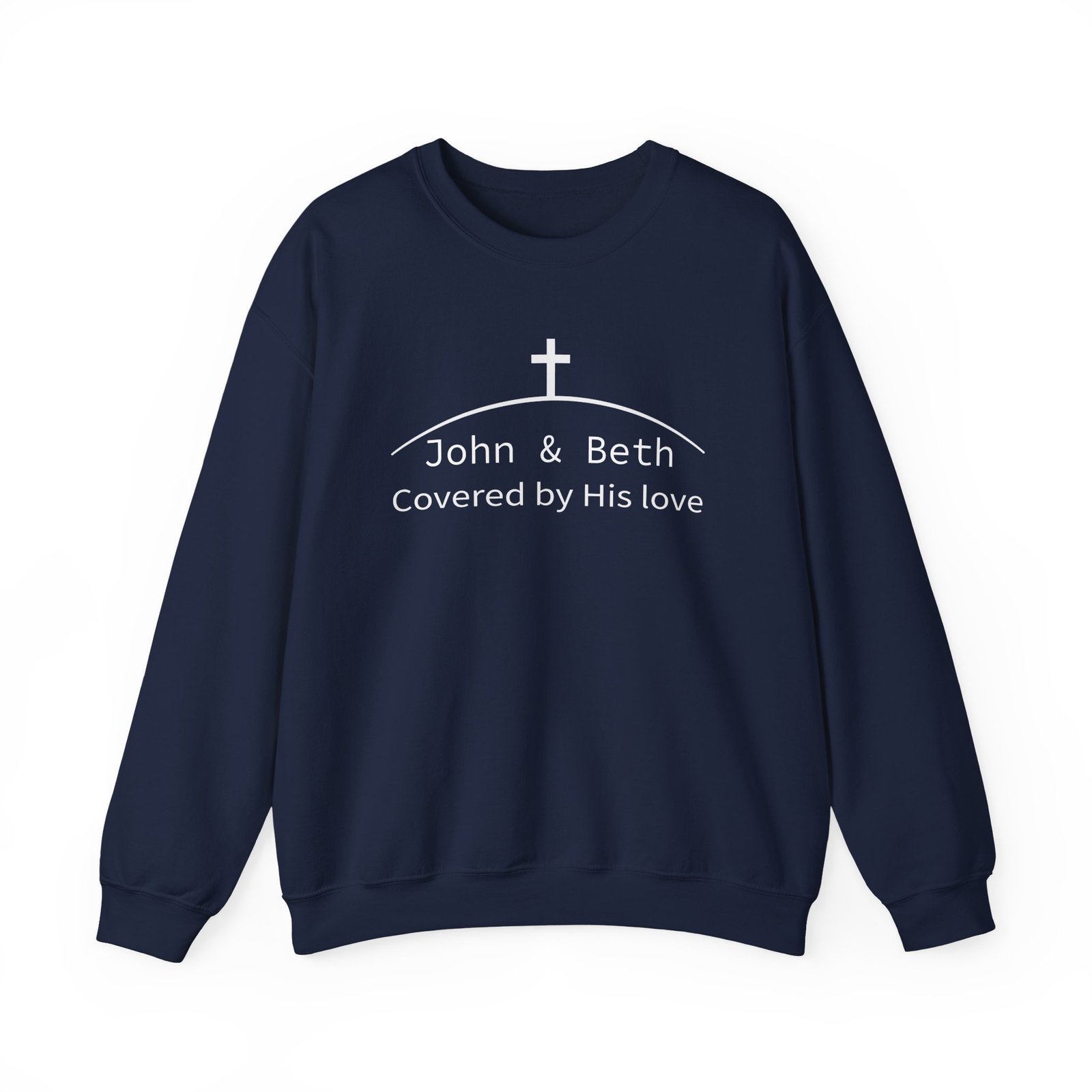 Personalized Covered by His love -- Christian Faith Sweatshirt - Image 6