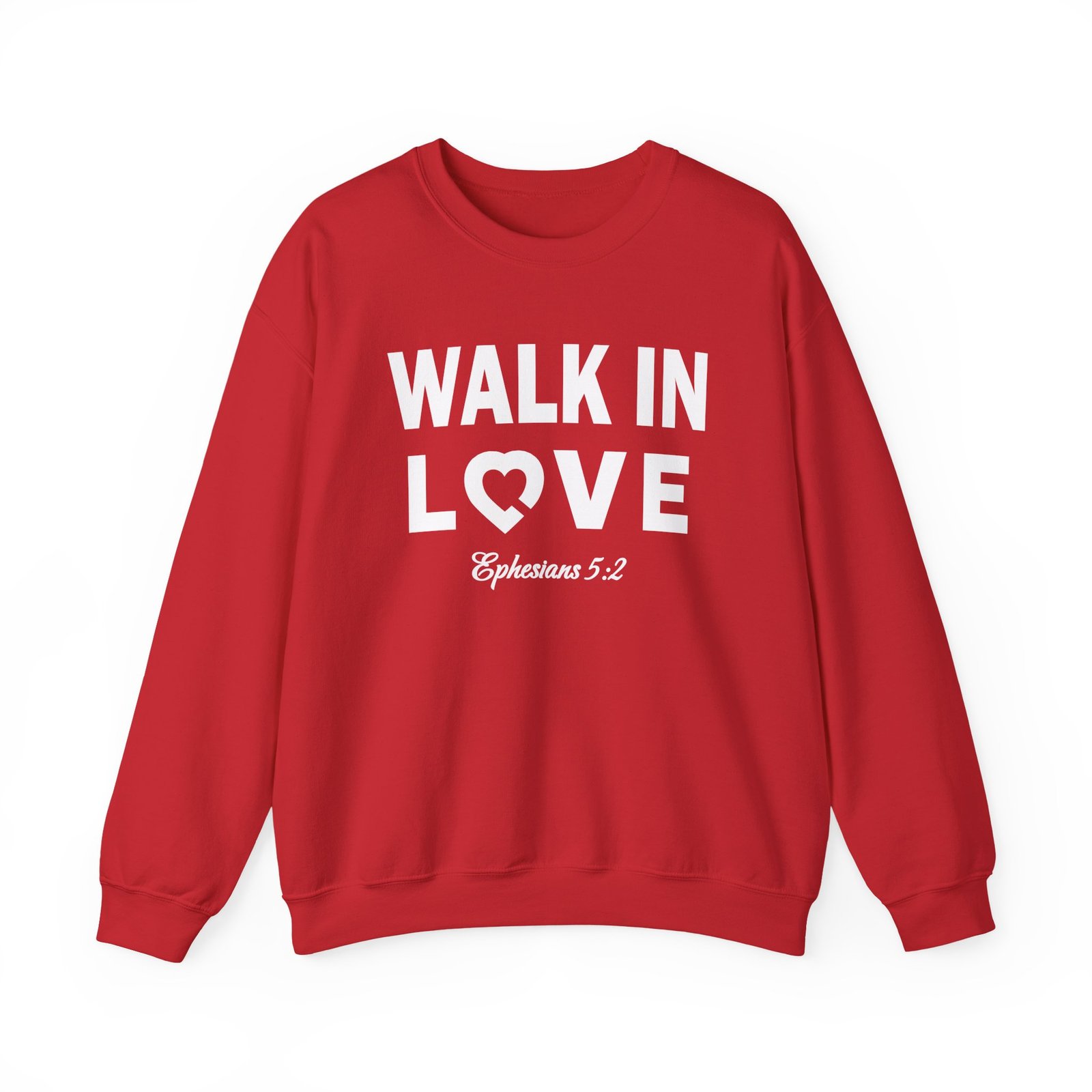 Walk in Love with Bible verse -- Crewneck Sweatshirt - Image 8
