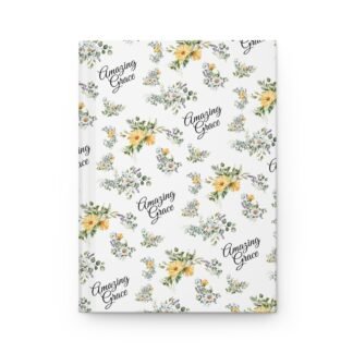 Amazing Grace Floral Hardcover Journal — Lined Matte Notebook