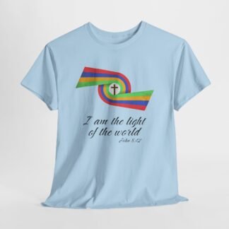 Light of the world retro swirl -- Christian Faith T-Shirt