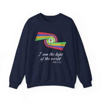 Light of the world retro swirl -- Christian Faith Sweatshirt