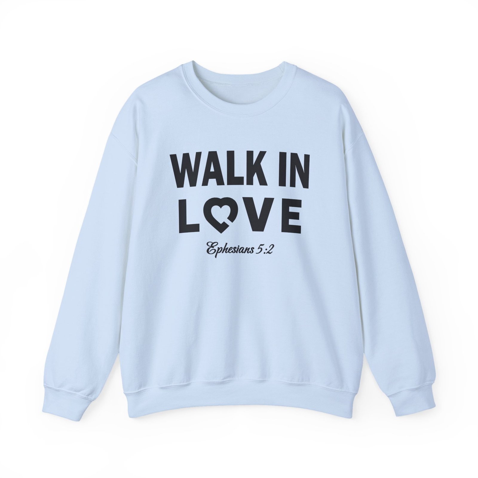 Walk in Love with Bible verse -- Crewneck Sweatshirt - Image 4