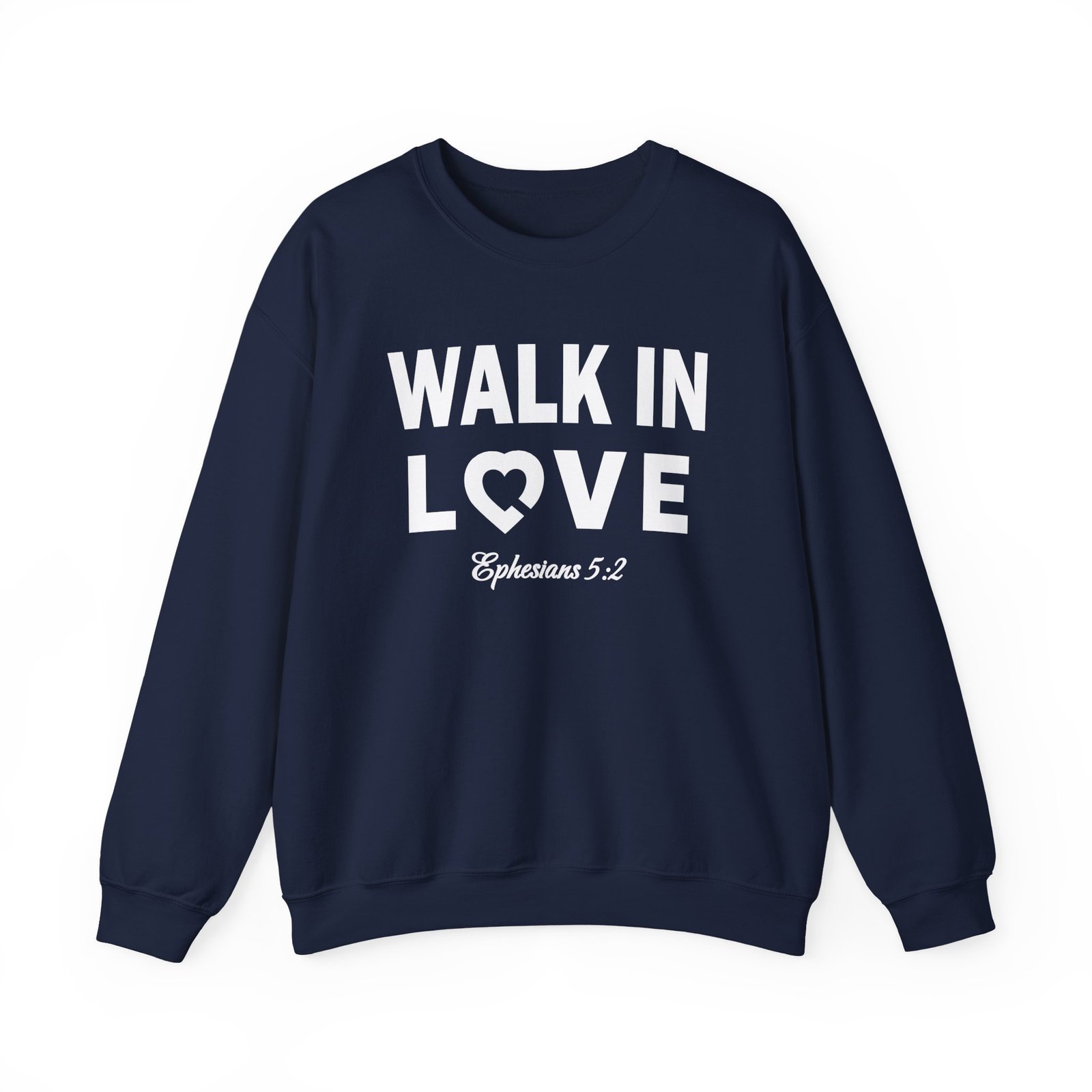 Walk in Love with Bible verse -- Crewneck Sweatshirt - Image 6