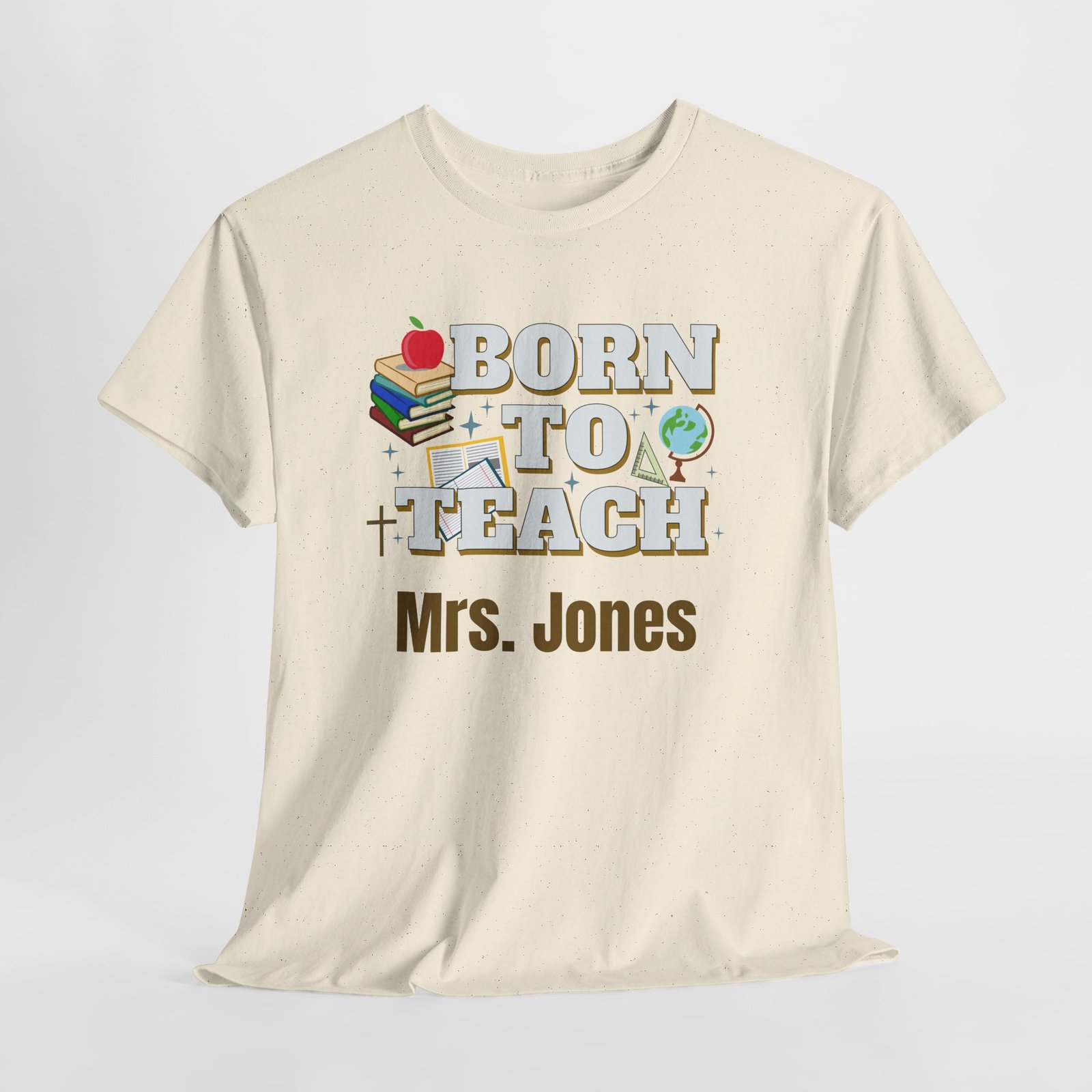 “Born to Teach” Personalized with your custom name - Teacher T-Shirt - Image 5