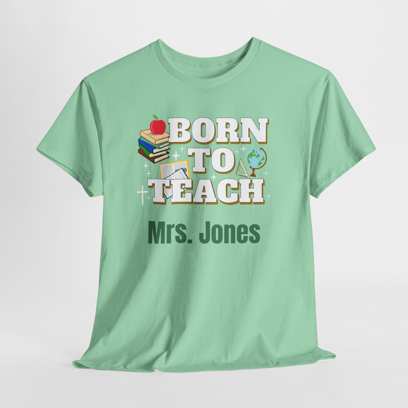 “Born to Teach” Personalized with your custom name - Teacher T-Shirt - Image 6