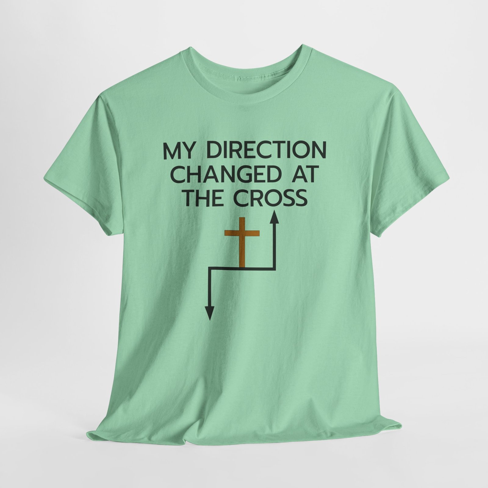 Christian T-Shirt — "My Direction Changed at the Cross" Graphic Tee - Image 6