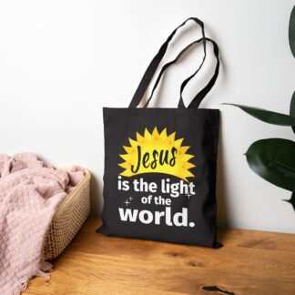 Jesus Is the Light of the World Canvas Tote