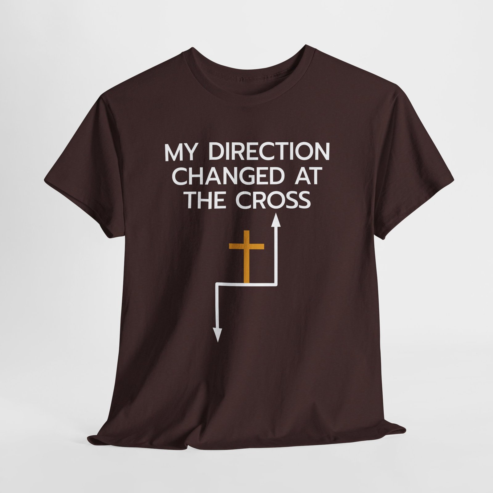 Christian T-Shirt — "My Direction Changed at the Cross" Graphic Tee - Image 3