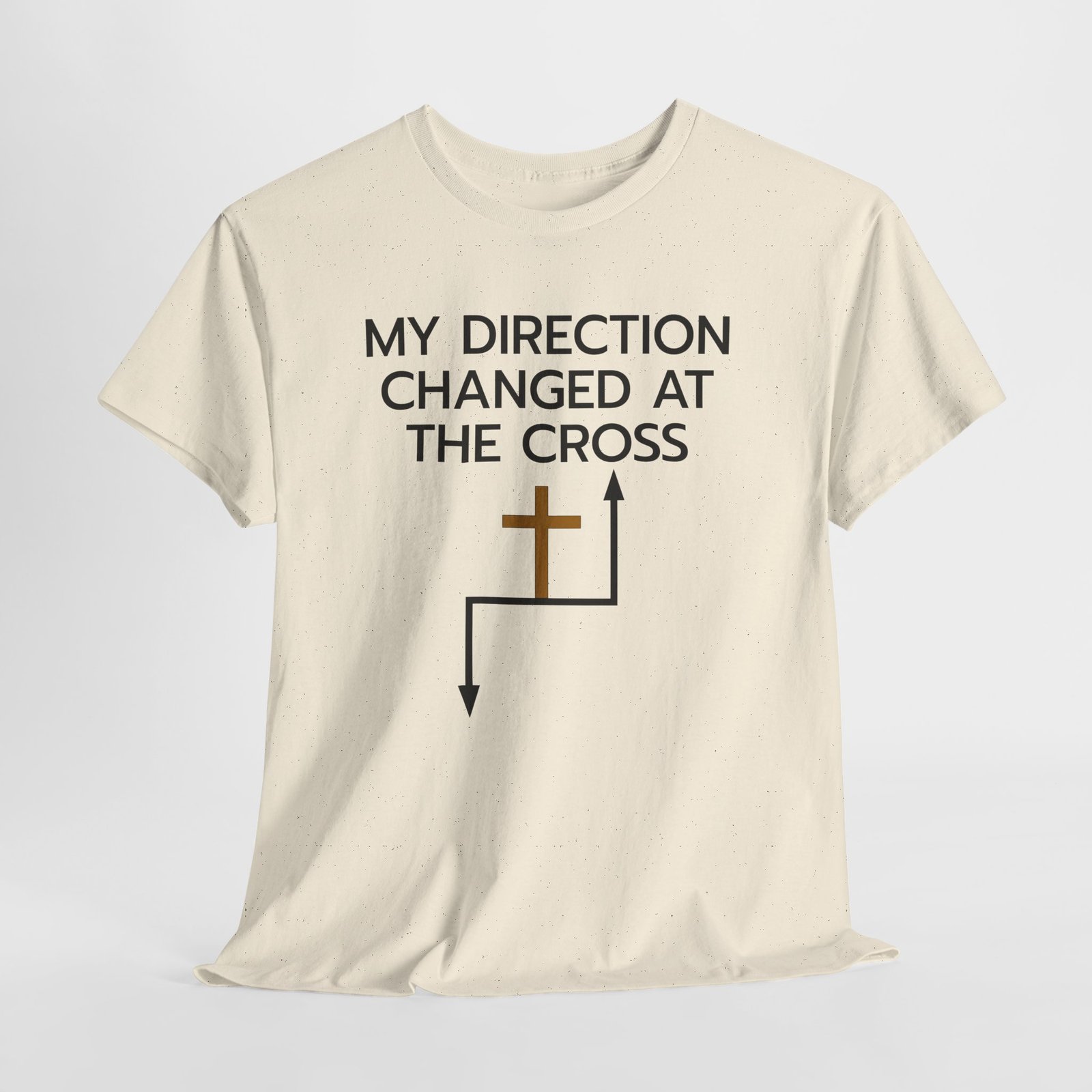 Christian T-Shirt — "My Direction Changed at the Cross" Graphic Tee - Image 5