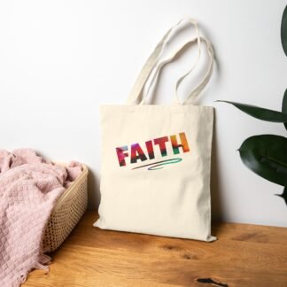 Faith Colorblock Tote — Canvas Faith Grocery & Church Bag