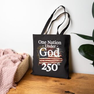 Tote Bag — "One Nation Under God" 250th Anniversary American Flag Canvas Tote