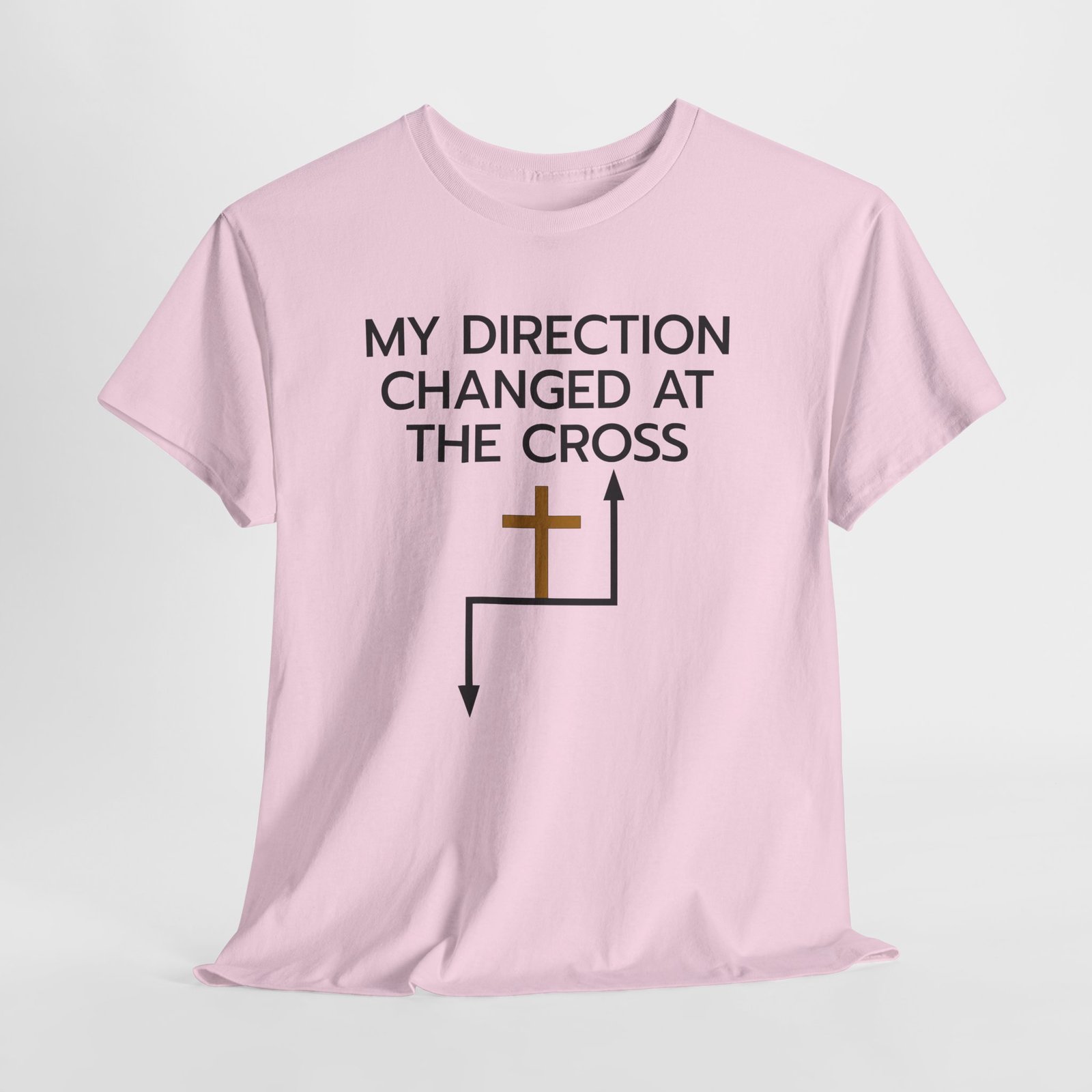 Christian T-Shirt — "My Direction Changed at the Cross" Graphic Tee - Image 10