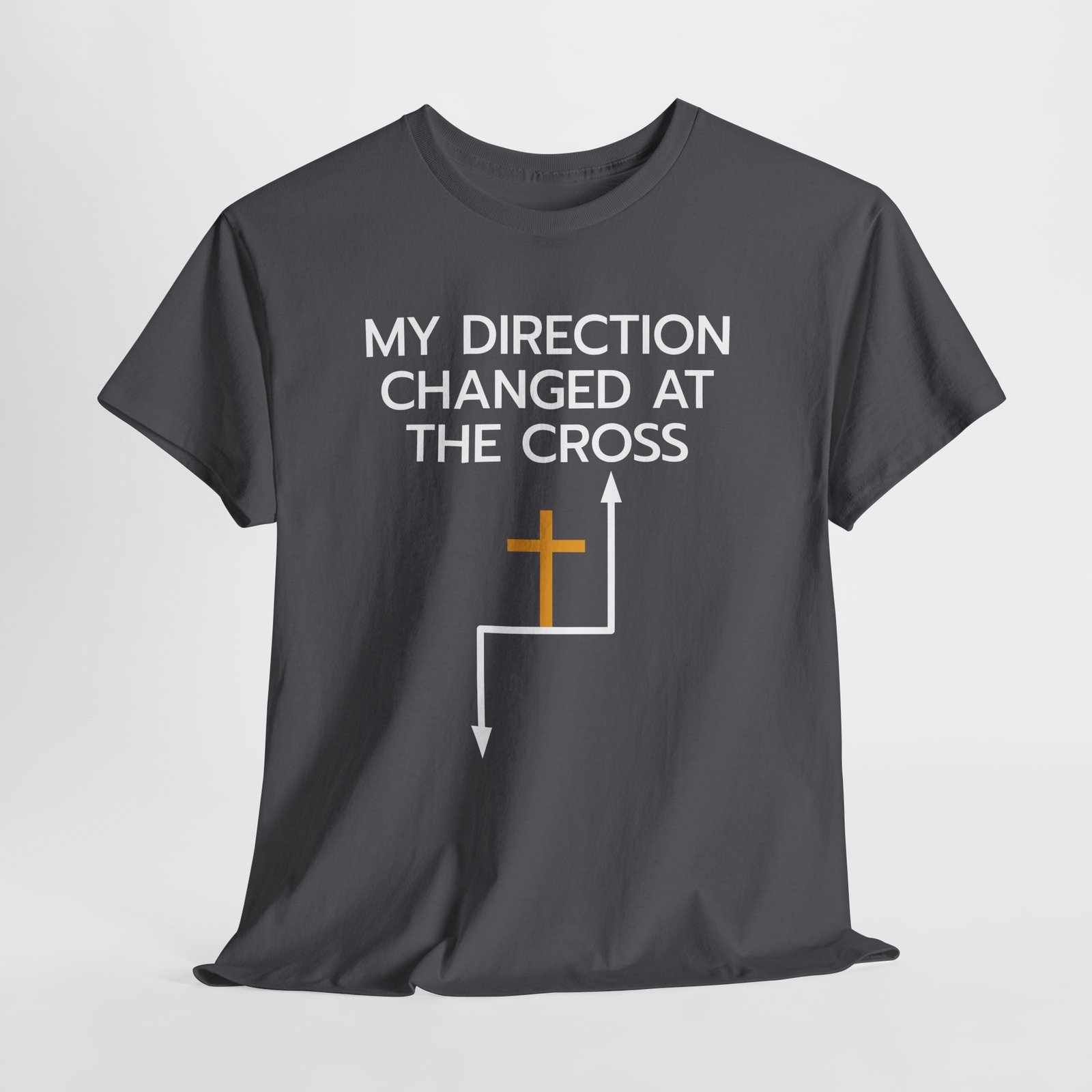Christian T-Shirt — "My Direction Changed at the Cross" Graphic Tee - Image 8