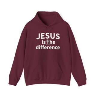 Jesus Is the Difference Hoodie — Christian Faith Graphic Hoodie