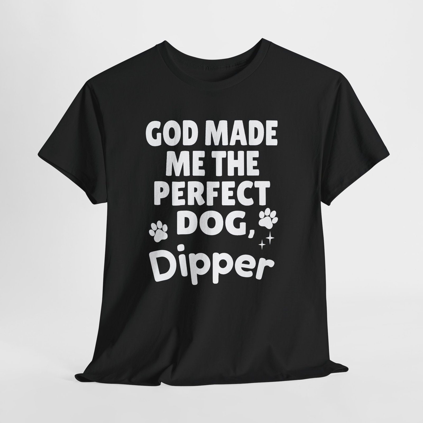 Personalized Dog T-Shirt — "God Made Me the Perfect Dog!" Cute Paw Print Tee for Dog Lovers - Image 4