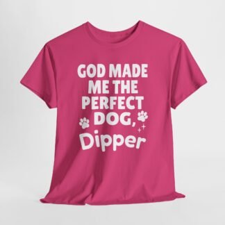 Personalized Dog T-Shirt — "God Made Me the Perfect Dog!" Cute Paw Print Tee for Dog Lovers