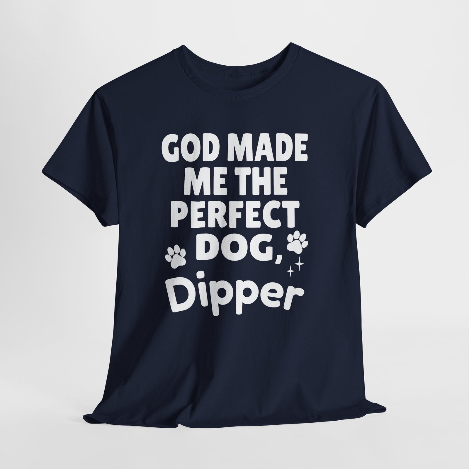 Personalized Dog T-Shirt — "God Made Me the Perfect Dog!" Cute Paw Print Tee for Dog Lovers - Image 11