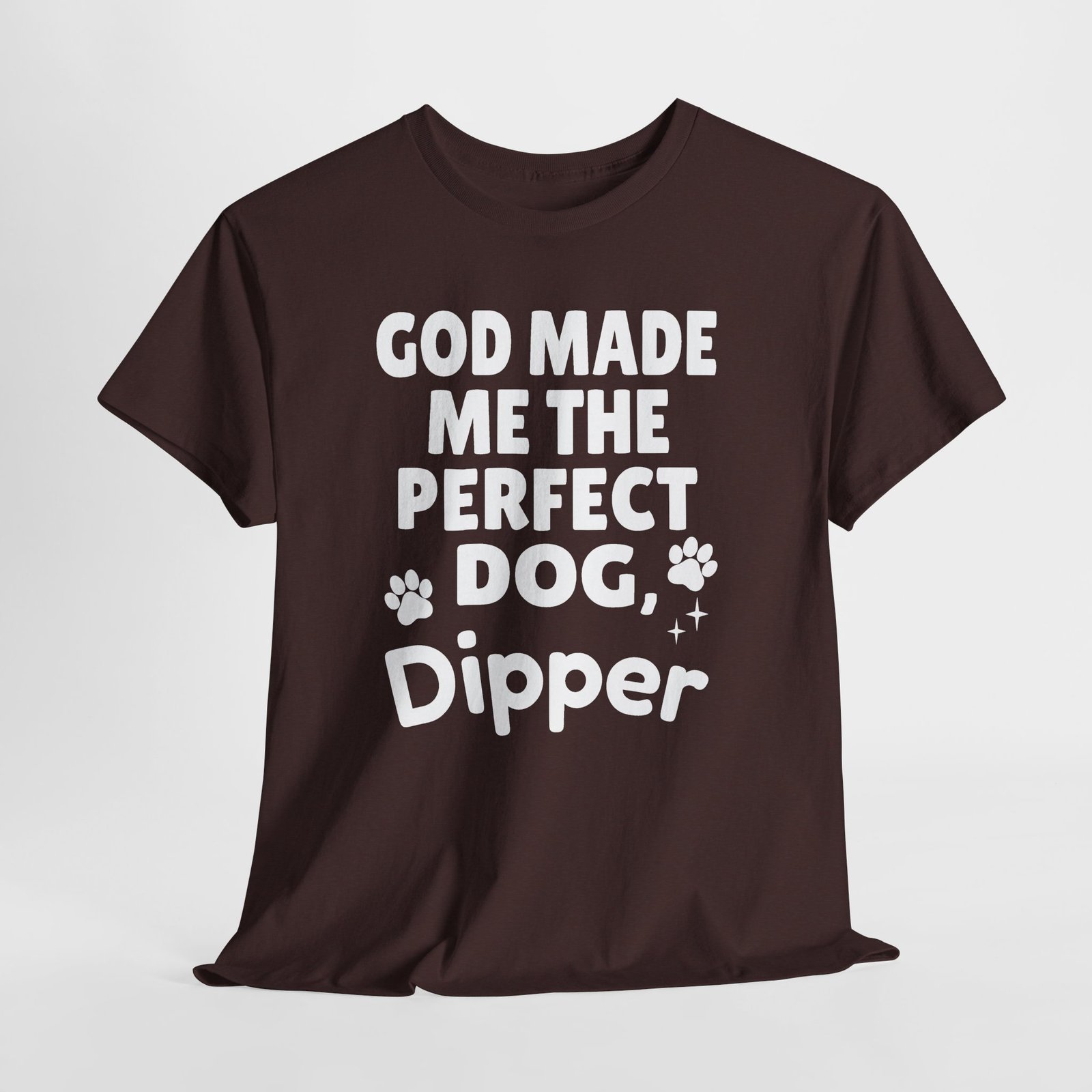 Personalized Dog T-Shirt — "God Made Me the Perfect Dog!" Cute Paw Print Tee for Dog Lovers - Image 3