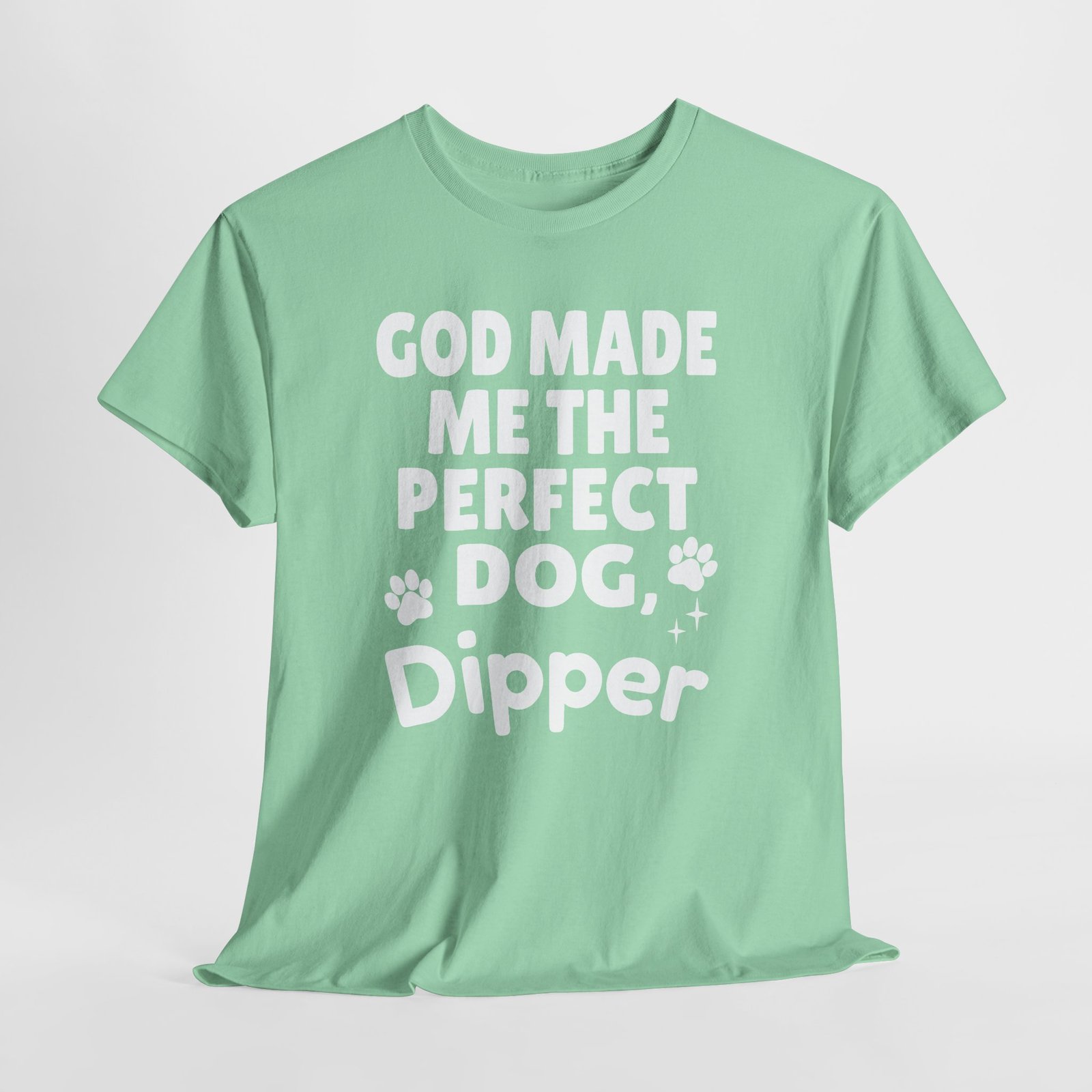 Personalized Dog T-Shirt — "God Made Me the Perfect Dog!" Cute Paw Print Tee for Dog Lovers - Image 6