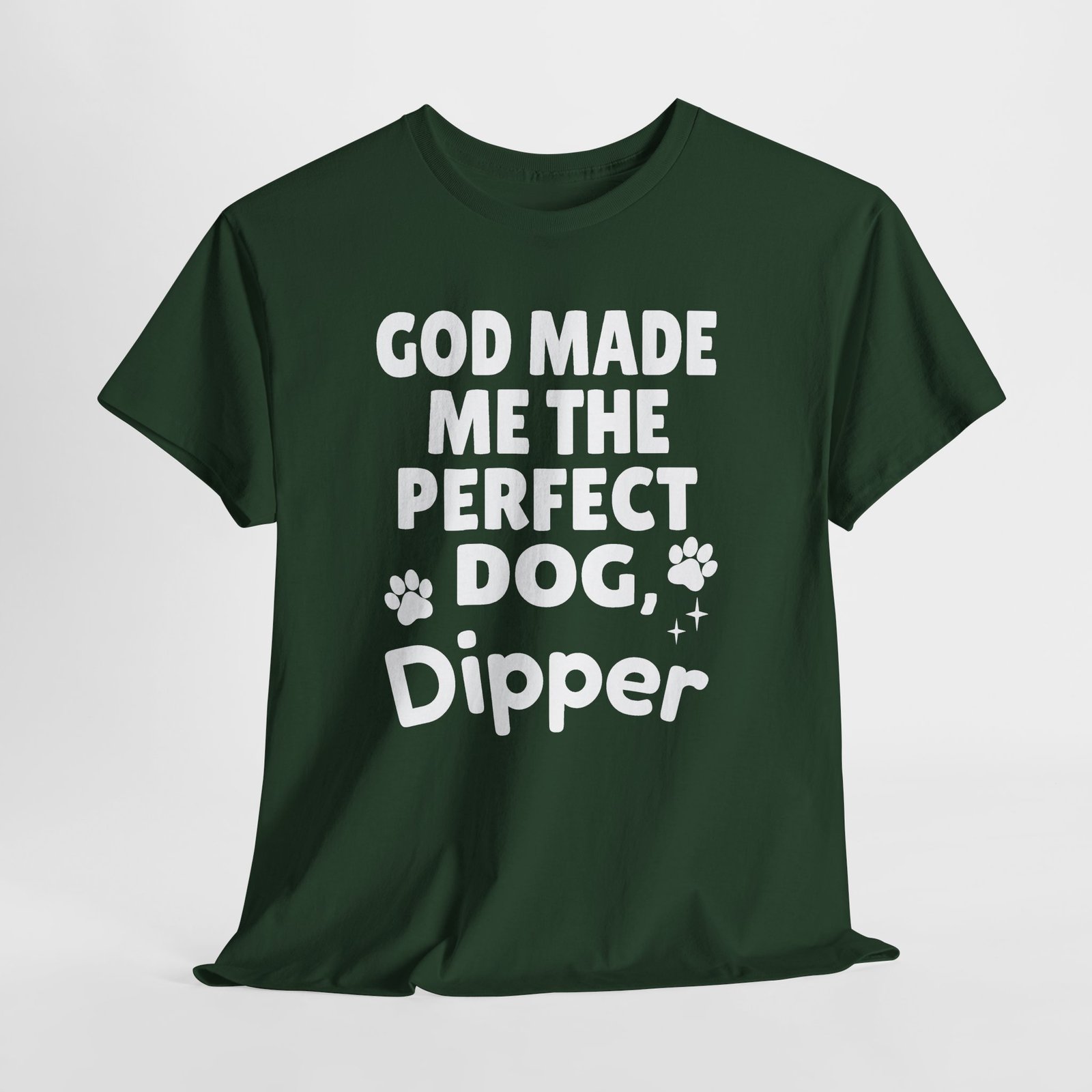 Personalized Dog T-Shirt — "God Made Me the Perfect Dog!" Cute Paw Print Tee for Dog Lovers - Image 7