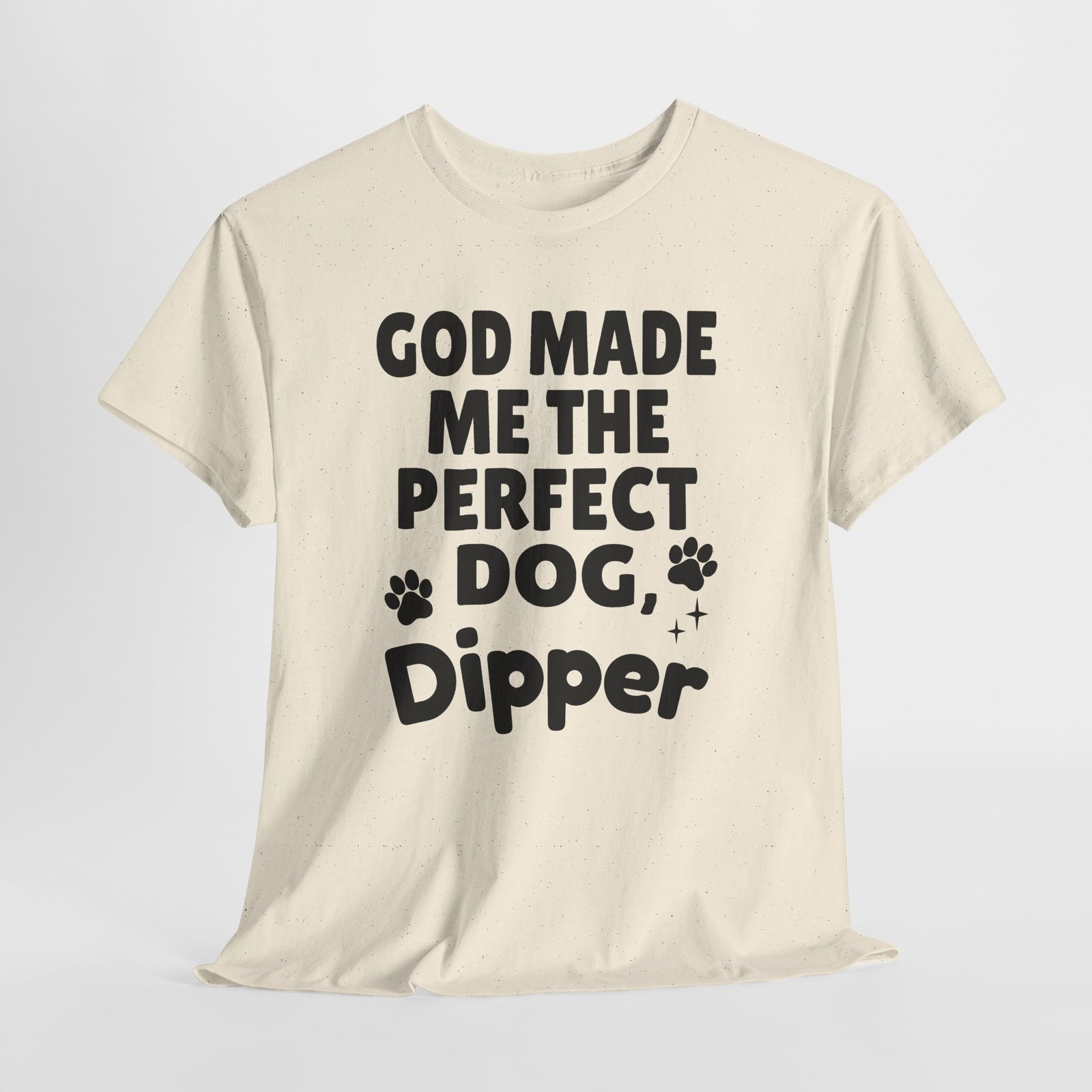 Personalized Dog T-Shirt — "God Made Me the Perfect Dog!" Cute Paw Print Tee for Dog Lovers - Image 5