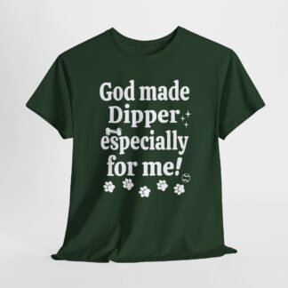 Personalized Dog Tee — God Made **Custom Text** especially for me!! Cute Paw Print, bone and ball tee for Dog Lovers